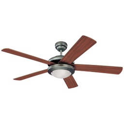 [78009] Westinghouse Comet Ceiling Fan 52 In. Iron Finish. (C.F.M - 5098)