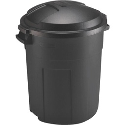 [118588 / FG289200BLA/ 2179385] Rubbermaid Roughneck Non-Wheeled Vented Trash Can with Lid 20 Gal. Black