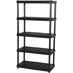 [91003MAXIT-1C-16] Gracious Living 5-Shelf Extra Large Ventilated Unit Heavy Duty, Black