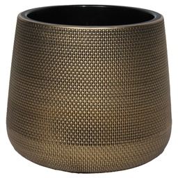 [HHGD-FWPT-01006 / RH2214G/ZY-132] Royal Homes Flowerpot 11 In., Gold/ Silver/ Copper