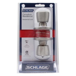 [B51TEM30] Schlage Knob Temis Keyed Entry 630 BST 7707007709853