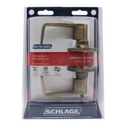 [B51ERO09] ^Schlage Brass Lever Eros Keyed Entry 609 BST 7707007710019