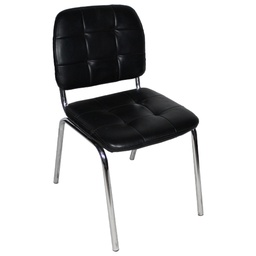 [RH225B / 225B/ZY-132] Royal Homes Cushioned Chair, 33.5 x 17.75 In. (85x45cm) Black