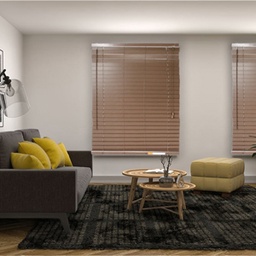 [RH401E] ****Royal Homes Fauxwood venetian blinds 76*64 (Light Brown)