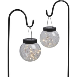 [LG-28-2] Outdoor Expressions Hanging Glass Globe 30 In. H. Solar Stake Light (2-Pack)