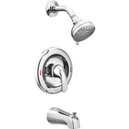 [82603] Moen Adler Posi-Temp 1-Handle Lever Tub and Shower Faucet, Chrome