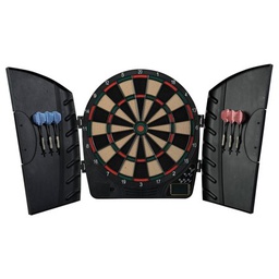 [3644] Franklin Electronic Soft Tip Cabinet Dartboard Set