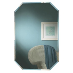 [M182] Zenith Frameless Beveled Medicine Cabinet Single Mirror Surface/Recess Mount Octagon 16 In. W x 24 In. H x 4-1/2 In. D