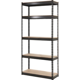 [341472] ^Do it Best L-Beam 5-Tier Shelving 34 In. x 72 In. x 14 In. Black Steel