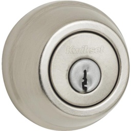 [96650-492 L457785] Kwikset Satin Nickel Adjustable Latch Double Cylinder Deadbolt