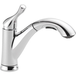 [16953-DST] Delta Grant Single Handle Lever Pull-Out Kitchen Faucet, Chrome