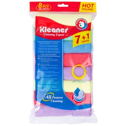 [DE-8MCS1049 / GSG006/ZY-132 / GSG006 / GMCP-SPSR-01001] Kleaner Microfiber Cleaning Cloths 8-pack 30x30cm, Assorted