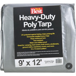 [768592] ****Do it Best Silver Woven 9 Ft. x 12 Ft. Heavy Duty Poly Tarp