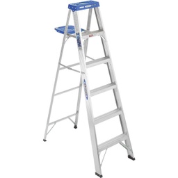 [366] Werner 6 Ft. Aluminum Step Ladder with 250 Lb. Load Capacity Type I Ladder Rating