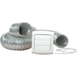 [TD48PVKZW6  / TD48PVKZW] Dundas Jafine White Gas or Electric Dryer Vent Kit (4-Piece)