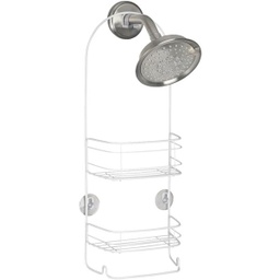 [58652] iDesign Rondo 2-Basket Shower Caddy, White