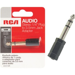 [AH216R] ****RCA 1/4 In. Plug to 3.5mm Jack Adapter Audio Adapter