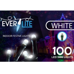 [20014199 / 20020167] Everlite 100 5mm LED Mini Lights With 8 Modes, Cool White
