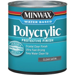 [63333444] Minwax Polycrylic 1 Qt. Satin Water Based Protective Finish