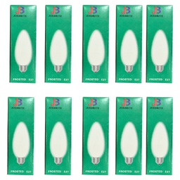 [C32E2760W] ****Joebrite Candle Bulb 60W E27 Frosted 10 pack