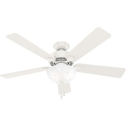 [50908] Hunter Swanson Indoor Ceiling Fan 52 In., Fresh White (C.F.M - 2530)