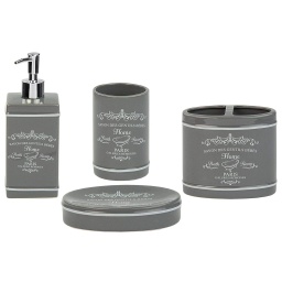 [BA41274] Home Basics Paris 4pc Bath Accessory Set