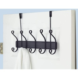 [DH41101] Home Basics Metro Over-the-Door 5-Hook Hanging Rack, Bronze