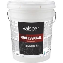 [045.0011912.008] Valspar Professional Latex Semi-Gloss Interior Wall Paint, Medium Base, 5 Gal.