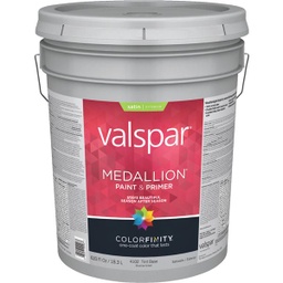 [027.0004102.008] Valspar Medallion 100% Acrylic Paint &amp; Primer Satin Exterior House Paint, Tint Base, 5 Gal.