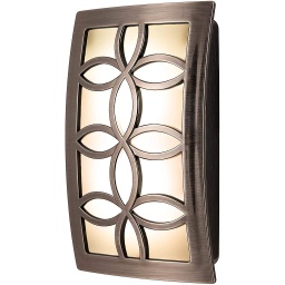 [11257] GE LED CoverLite Night Light Auto On/Off, Brushed Nickel | Leaves