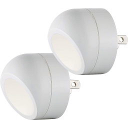 [40293] ****Energizer Interior 2pk Rotating 360 LED Night Light with Light Sensing, White