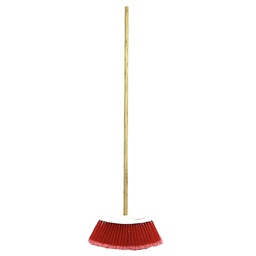 [14-002B] Mr. Save Long Bristle Soft Broom with Wood Handle