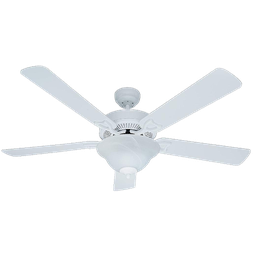 [21917] Hunter Revolutions 52In. Classic Deluxe Ceiling Fan with Light, White (C.F.M - 3209)