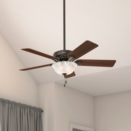 [21918] Hunter Revolutions 52In. Classic Deluxe Ceiling Fan with Light, New Bronze