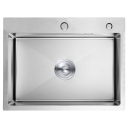 [RHKS-HFES6045B RHKS15579] Royal Homes Single Bowl Kitchen Sink 23.5 x 17.75 x 8.25 In. 304 Stainless