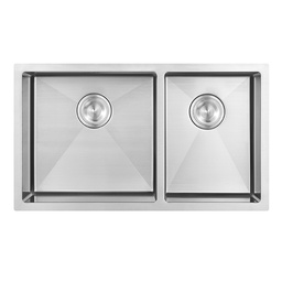 [953014 RHUDBKS15785] Royal Homes Undermount Double Bowl Kitchen Sink 33 x 19 x 10 In.
