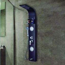 [RHSSST-A10 / ST - A 10 RHSP15918] Royal Homes Shower Panel 304 Stainless Steel 150x22cm, Black