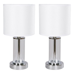 [09 18322-51 / 18322-5] IKE LITE Table Lamp 1-Light E27 60W Chrome (Twin Pack)