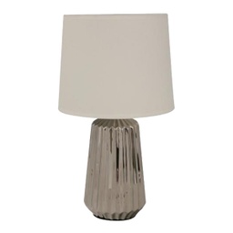 [09 20662-4] IKE LITE 1L TABLE LAMP SILVER E27 60W - H:17In.