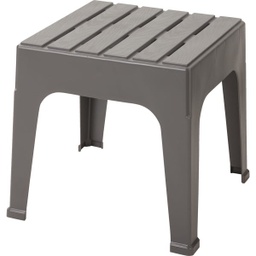 [258364  / 8090-13-3731] Adams Big Easy Square Resin Stackable Side Table Gray 18.9 In.