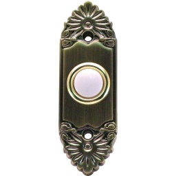 [DP-1210A] IQ America Wired Lighted Doorbell Push Button - Antique Brass Pocked