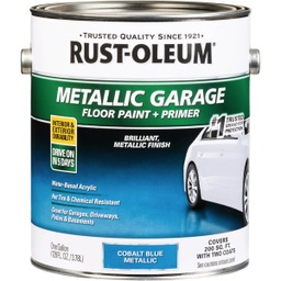 [349354] Rust-Oleum Metallic Garage Floor Paint + Primer, 1 Gal., Cobalt Blue