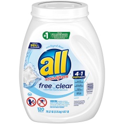 [678705] ****All Mighty Pacs Laundry Detergent, Free Clear for Sensitive Skin (120 ct.)