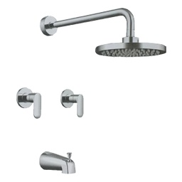 [801PFLC / 801-PFLC] Pfister Pfirst Series Maia 3-Handle Tub &amp; Shower Trim with Valve, Polished Chrome