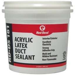 [0841DS] ****Red Devil Acrylic Latex Duct Sealant RD-DS 181 0.5 Gal Gray