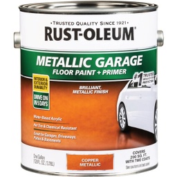 [349355] ****Rust-Oleum Metallic Garage Floor Paint + Primer 1 Gal Copper