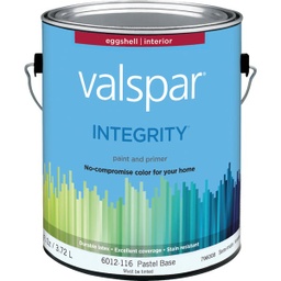 [004.6012116.007] ****Valspar Integrity Latex Paint And Primer Eggshell Interior Wall Paint Pastel Base 1 Gal