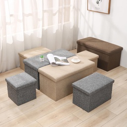 [HHHF-IDFN-23010 / RHHX13-76 / RHHX13-76/ZY-132] Royal Homes Storage Foot Stool 30x15in Linen Design