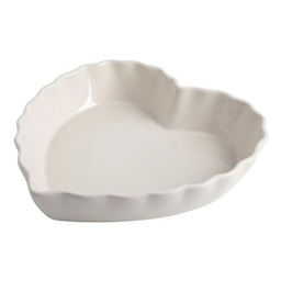 [128888.01] ****Martha Stewart Heart Shape Bakeware 11in Stoneware Blush