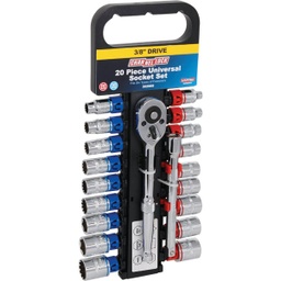 [302965] ****Channellock Standard/Metric 3/8 In. Drive Universal Ratchet &amp; Socket Set (20-Piece)